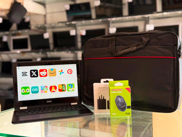 Acer 360° Rotation Touchscreen Laptop with FREE Mouse, Charger and Bag.
